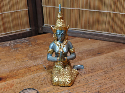 Vintage Thai Brass Teppanom Guardian Angel Statue Temple Japan Auction