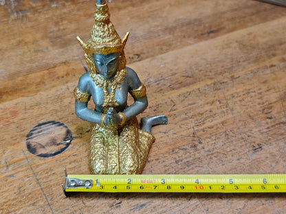 Vintage Thai Brass Teppanom Guardian Angel Statue Temple Japan Auction