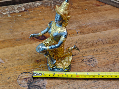 Vintage Thai Brass Teppanom Guardian Angel Statue Temple Auction JP