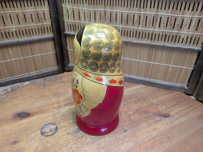 Vintage USSR Matryoshka Doll 1970s Russian Nesting Set Made in USSR Stamp Auction Japan