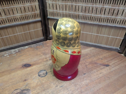 Vintage USSR Matryoshka Doll 1970s Russian Nesting Set Made in USSR Stamp Auction Japan