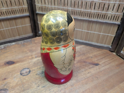 Vintage USSR Matryoshka Doll 1970s Russian Nesting Set Made in USSR Stamp Auction Japan
