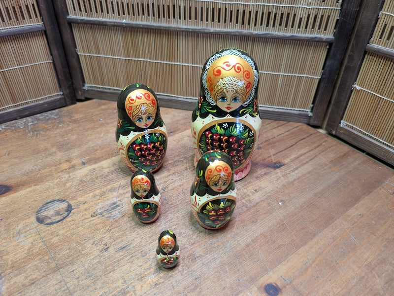 Vintage USSR Matryoshka Doll 1970s Russian Nesting Set Made in USSR Auction Japan
