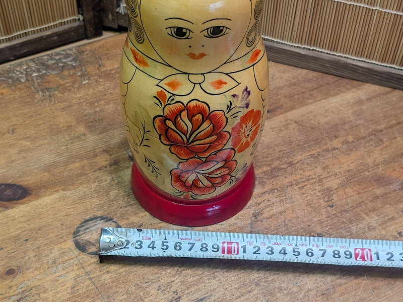 Vintage USSR Matryoshka Doll 1970s Russian Nesting Set Made in USSR Stamp Auction Japan