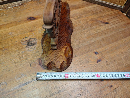 Vintage Japanese Yakusugi Wood Dragon Sculpture Hiryu Hand Carved 1980s Art